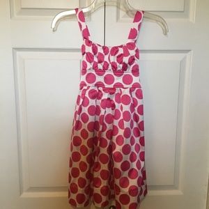 RUBY ROX Girls Hot Pink & White Polka Dot Dress 12